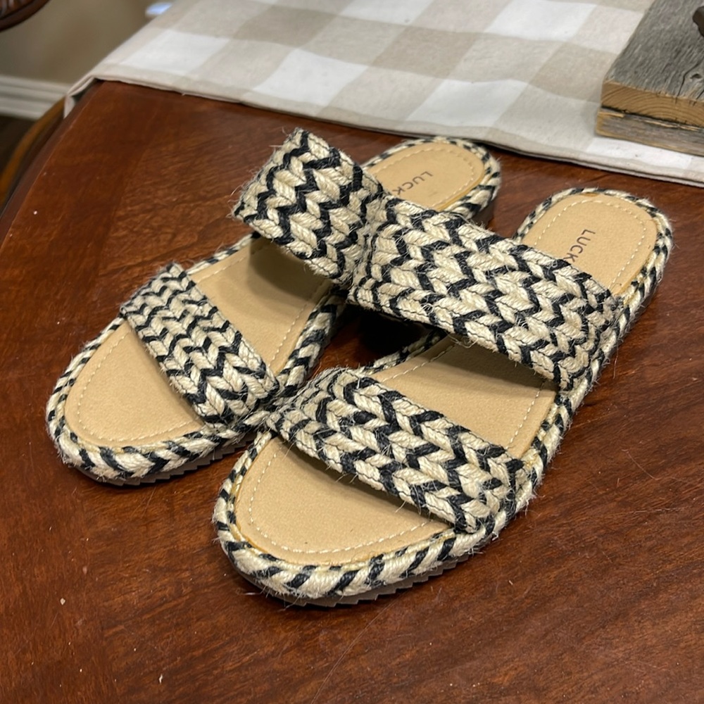 Lucky Brand Decime  Slip On Slide Sandals